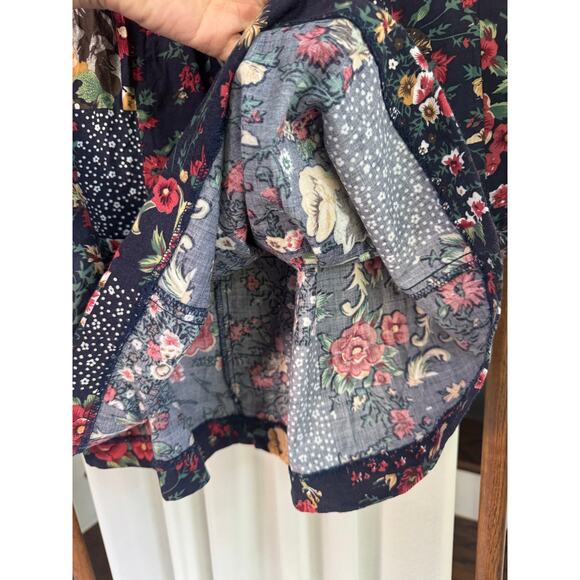 Vintage Floral Patchwork Midi Skirt - Picture 5 of 7